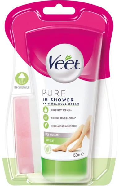 Veet Suihkussa Käytettävä Karvanpoistovoide 150 ml - Kuivalle Iholle